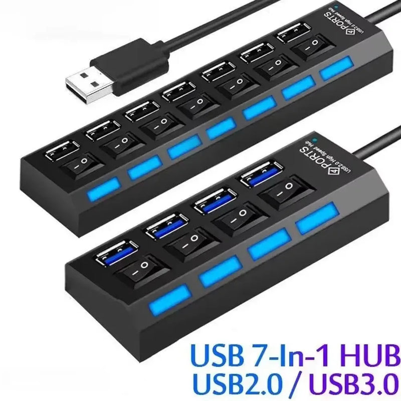 Hub usb 2.0 com 7 portas